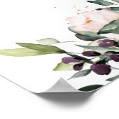 Begrüßungszeichen der rustikalen Burgunder Blush B Poster (Ecke)