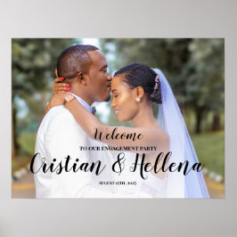 Begrüßungszeichen der Verbindungspartei mit Foto Poster