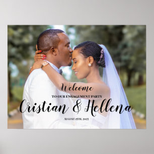 Begrüßungszeichen der Verbindungspartei mit Foto Poster