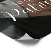 Begrüßungszeichen der Verbindungspartei mit Foto Poster (Ecke)