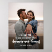 Begrüßungszeichen der Verbindungspartei mit Foto Poster (Vorne)