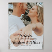 Begrüßungszeichen der Verbindungspartei mit Foto Poster (Vorne)