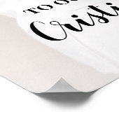 Begrüßungszeichen der Verbindungspartei mit Foto Poster (Ecke)