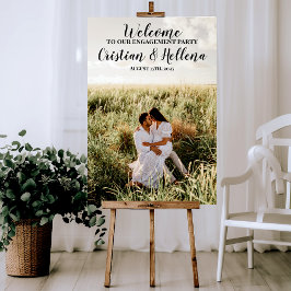 Begrüßungszeichen der Verbindungspartei mit Foto Poster