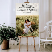 Begrüßungszeichen der Verbindungspartei mit Foto Poster