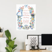 Begrüßungszeichen der Whimsikschen Alice im Wunder Poster (Heimbüro)