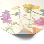 Begrüßungszeichen der zarten Wildblume Poster (Ecke)