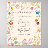 Begrüßungszeichen der zarten Wildblume Poster (Vorne)