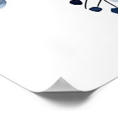 Begrüßungszeichen des blauen Brautparty Poster (Ecke)