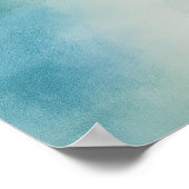 Begrüßungszeichen des Blue Ocean Beach Poster (Ecke)