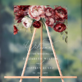 Begrüßungszeichen des botanischen Burgund Acrylschild (Neutral)