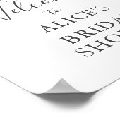 Begrüßungszeichen des Brautparty Burgund Poster (Ecke)