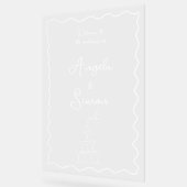 Begrüßungszeichen des Champagner Tower Wavy Acryli Acrylschild (Winkel)