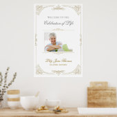 Begrüßungszeichen des eleganten Goldrausch - 24 x Poster (Küche)