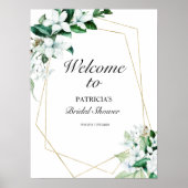 Begrüßungszeichen des geometrischen Brautparty Poster (Vorne)