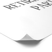 Begrüßungszeichen des Gold Confetti Retirement Par Poster (Ecke)