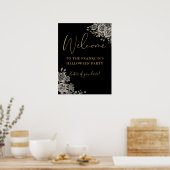 Begrüßungszeichen des gotischen Halloween-Party Poster (Küche)