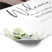 Begrüßungszeichen des Greenery Foliage Foto Poster (Ecke)