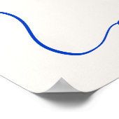 Begrüßungszeichen des handgezeichneten Blue Bridal Poster (Ecke)