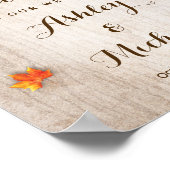 Begrüßungszeichen des Herbstlichtes Poster (Ecke)