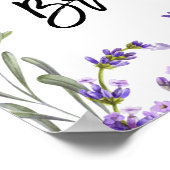 Begrüßungszeichen des Lavendelblütenblütenblütenbl Poster (Ecke)