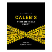 Begrüßungszeichen des Mördermysteriums Party Poster (Vorderseite)