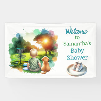 Begrüßungszeichen des niedlichen Disk Golf Boy's B Banner