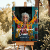 Begrüßungszeichen des Party für die Altersversorgu Poster