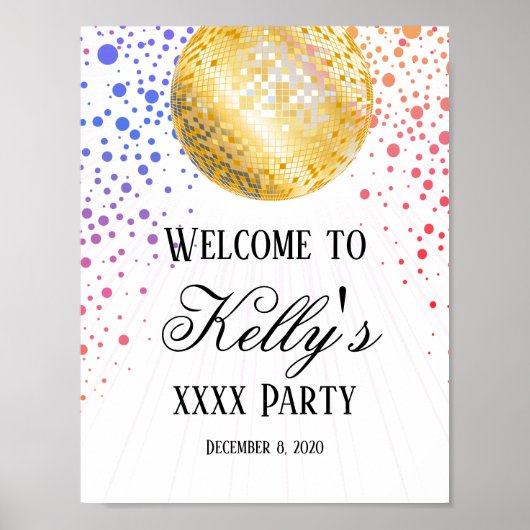 Begrüßungszeichen des Party Poster (Vorne)