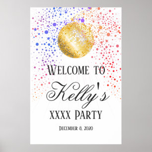 Begrüßungszeichen des Party Poster