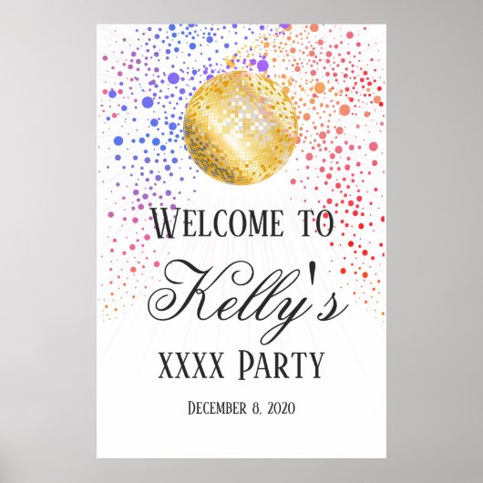 Begrüßungszeichen des Party Poster (Vorne)