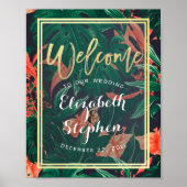 Begrüßungszeichen des tropischen Flors Poster (Vorne)
