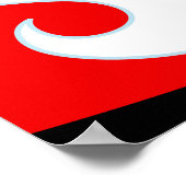 Begrüßungszeichen des Weihnachtsmanns Poster (Ecke)