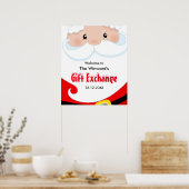 Begrüßungszeichen des Weihnachtsmanns Poster (Küche)