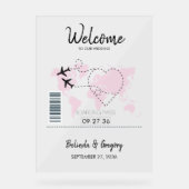 Begrüßungszeichen des Zielüberlaufs Boarding Acrylschild (Vorderseite)