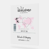 Begrüßungszeichen des Zielüberlaufs Boarding Acrylschild (Winkel)