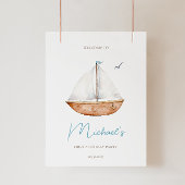 Begrüßungszeichen eines nautischen Geburtstages Fotodruck