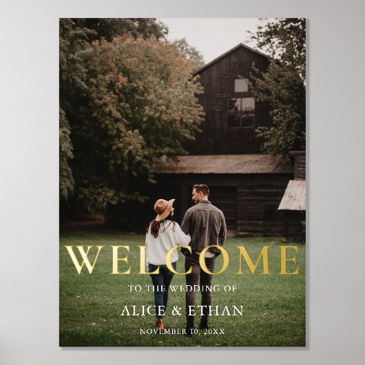 Begrüßungszeichen Elegantes Foto Foliendrucke (Vorderseite)