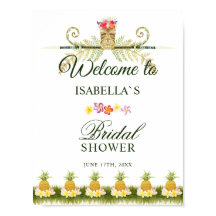 Begrüßungszeichen | Elegantes tropisches Brautpart