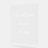 Begrüßungszeichen entfernen Akryllisches Zeichen Acrylschild (Winkel)