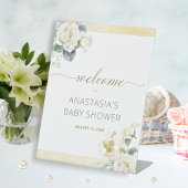 Begrüßungszeichen - Es ist ein Baby Shower Gold Sockelschild