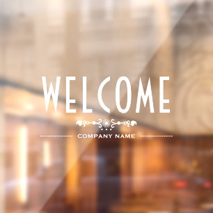 Begrüßungszeichen, Fensteraufkleber