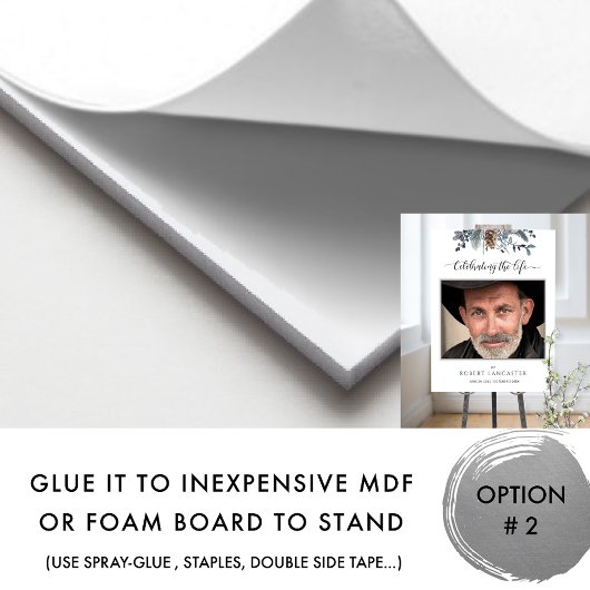 Begrüßungszeichen Foto Blaues Rustikales Foliage Poster