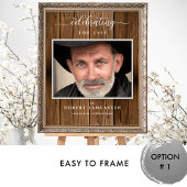 Begrüßungszeichen Foto Rustikales Holzschild Poster