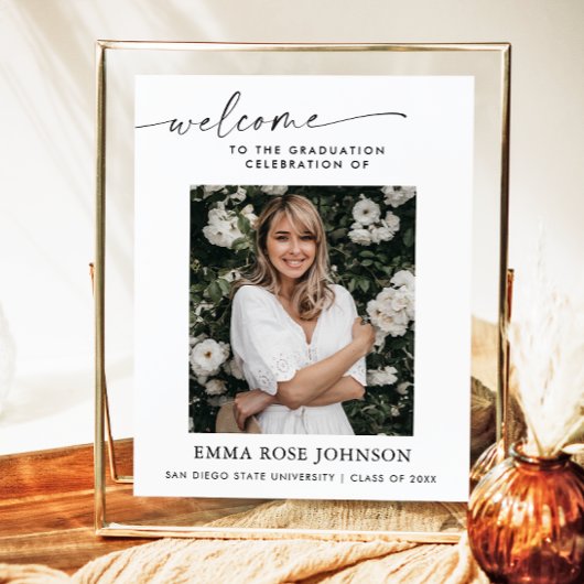 Begrüßungszeichen für Abschluss, Abschluss Poster