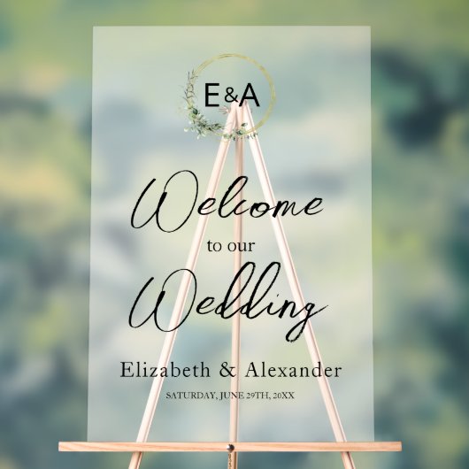 Begrüßungszeichen für Acrylmonogramm-Party Acrylschild (Neutral)