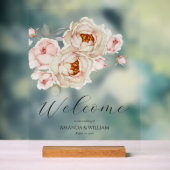 Begrüßungszeichen für Akryllische Hochzeit Acrylschild (Neutral)