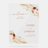 Begrüßungszeichen für Akryllische Hochzeiten, Begr Acrylschild (Vorderseite)