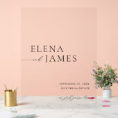 Begrüßungszeichen für akryllische, moderne Minimal Acrylschild (Hochzeit)