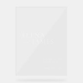 Begrüßungszeichen für akryllische, moderne Minimal Acrylschild (Vorderseite)